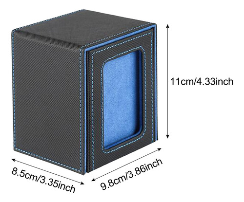 Caja De Almacenamiento Para Mazos De Cartas, Forro Azul