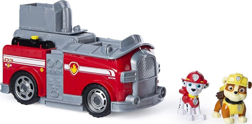 Paw Patrol Carro Bomberos Transformer 2en1 Marshall + Rubble