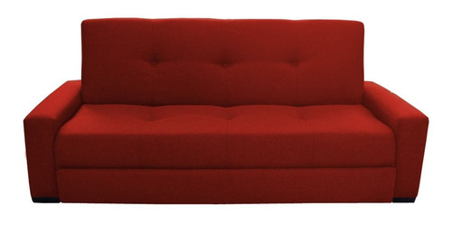 Sofa Cama Sofacama Futon Sillon Sala Mobleco Color Rojo Diseño De La Tela Loneta