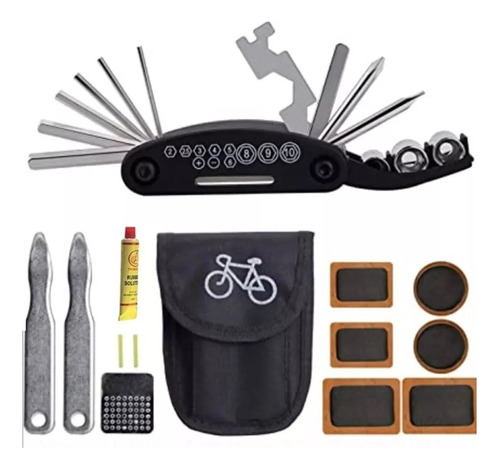 Kit Herramientas Bicicletas Parche Pinchazo Bici Reparacion