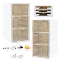 Comprar X2 Organizador De Zapatos Cajas Apilables Zapateras 3 Nivel