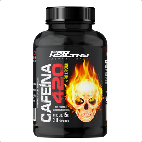 Cafeína 420mg - Pote 30 Cápsulas - Pro Healthy