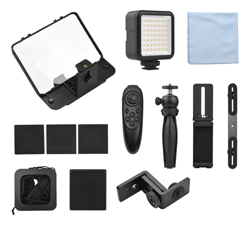 Teleprompter Dslr Vlog Tripode A10 Complete A And