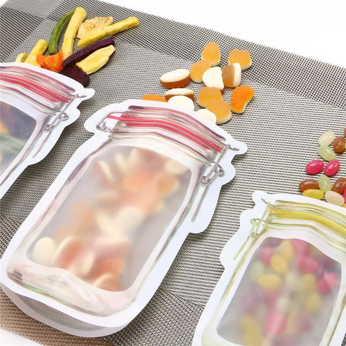 Set De 4 Bolsas Para Almacenar Alimentos Con Cierre Zipper
