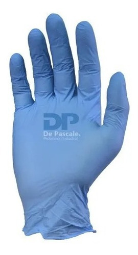 Imagen 2 de 9 de Guantes Nitrilo Azul Descartables Premium Caja X100 6/s