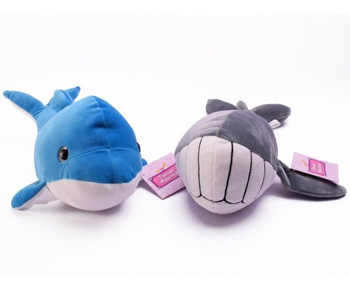 Peluche Delfin Y Ballena 38 Cm Tiernas Mascotas Duende Azul