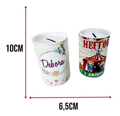 Imagem 1 de 1 de Cofrinho Personalizado Para Lembrancinha 10 Unidades