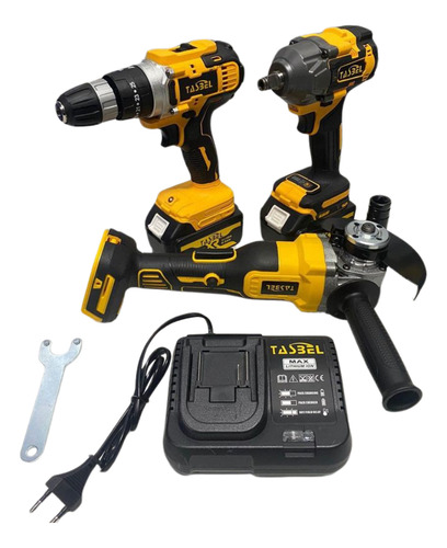 Set 3 Llave De Impacto Esmeril Taladro Percutor Inalambrico