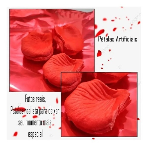 Imagem 2 de 10 de 1000 Petalas De Rosas Artificial Vermelha