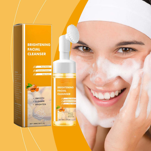 Limpiador Facial Con Cúrcuma, Limpieza Profunda, Crema Facia
