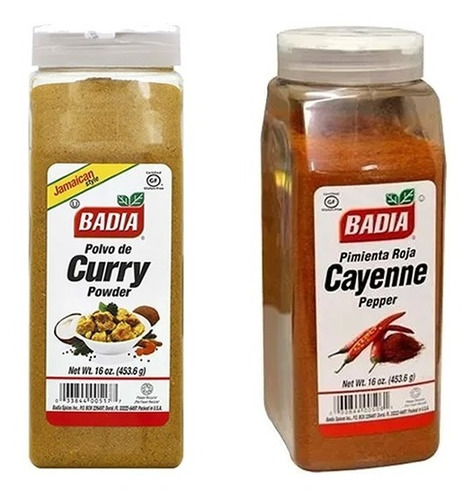 Badia Curry Y Cayena Pimienta Cayenna - g a $28