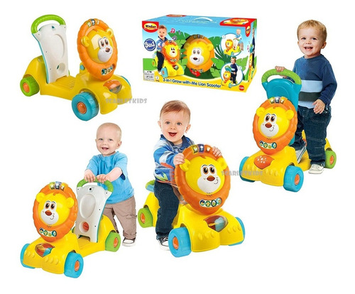 Imagen 2 de 6 de Caminador 3 En 1 Monopatin Luz Sonido Pata Pata Scarlet Kids