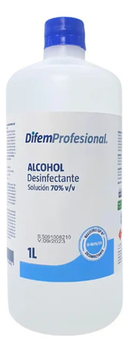 Alcohol Desinfectante Al 70% 1 Litro  Difempharma