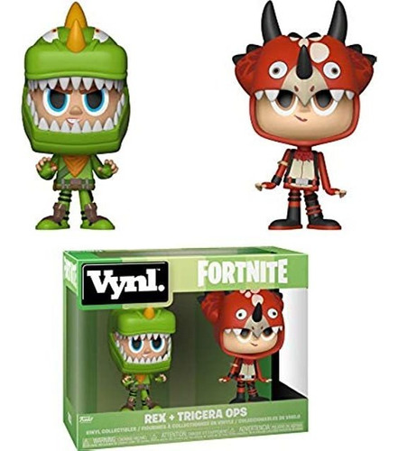 Funko Vynl: Fortnite - Rex & Tricera Ops Juguete, Multicolo