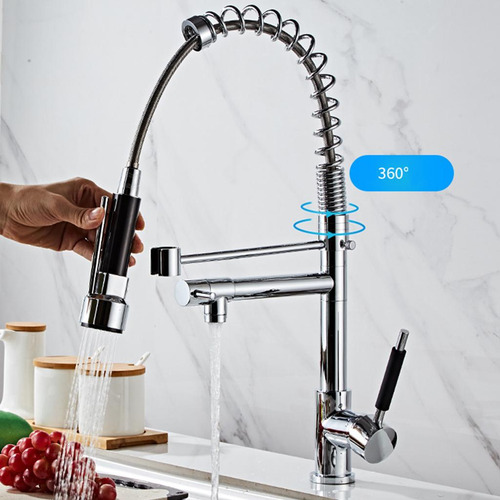 Grifo Mezclador De Lavabo Con Rociador De Electrochapado