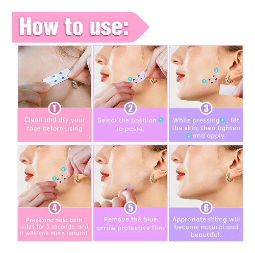 Cinta De Estiramiento Facial Invisible Para Estiramiento