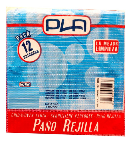 12 Paños De Cocina Con Textura Tipo Rejilla Multiples Usos