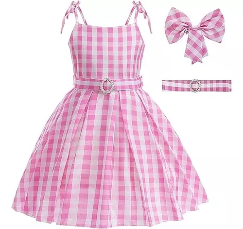 Vestido de Barbie para Niña con Diseño Único - Forro Grueso y Moño para el  Cabello - Maylin
