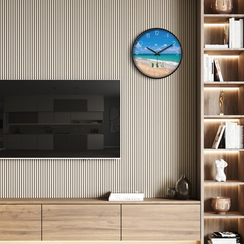 Relojes De Pared Modernos Con Calendario Y Fecha Ocean Wave