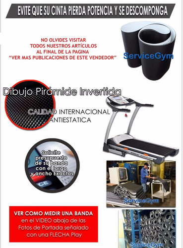 Cinta De Correr Banda Repuesto Randers Arg 500 Servicegym