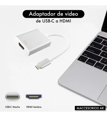 Adaptador Usb C A Hdmi Cable 4k Compatible Con Macbook