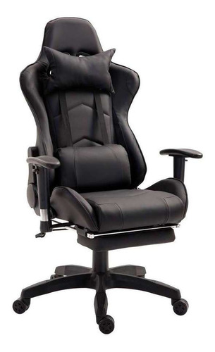 Conjunto De Mesa Com Cadeira Gamer Delfine E Suíça Preto ...