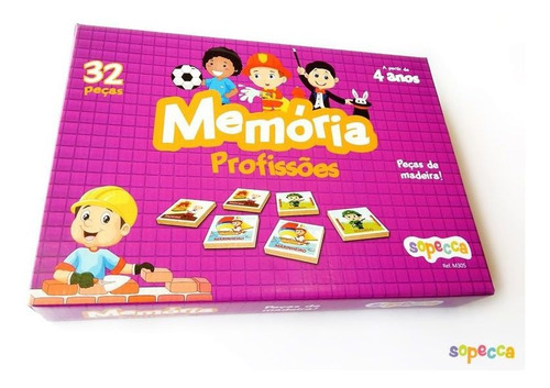 Imagem 4 de 4 de Brinquedo Jogo De Memória Profissões Educativas Infantil
