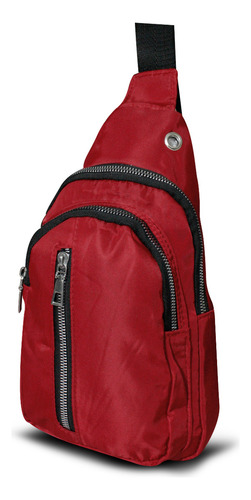 Bolsa Crossbody Poliéster Mccarthy Mc-022/6 Unisex Color Rojo