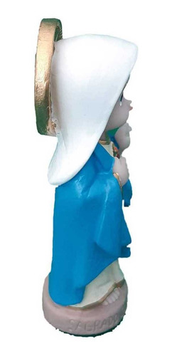 Imagem 4 de 4 de Sagrado Coração De Maria Imagem Infantil Em Resina Com 8 Cm