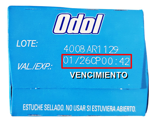Dentrifico Odol Pasta Dental Odol 180g X 7 Vence 01/26