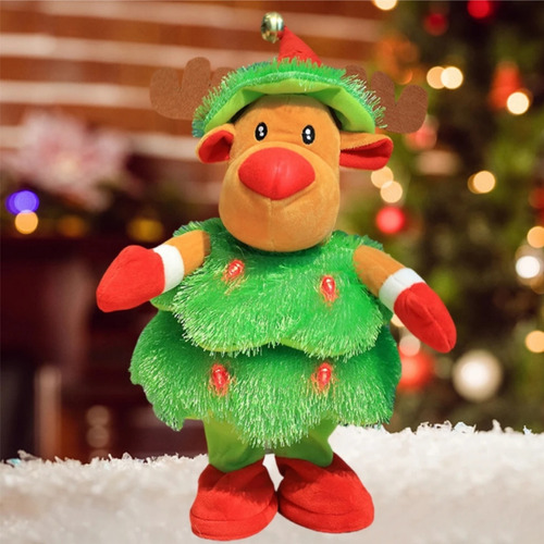 Muñeca Navideña Infantil Con Luces Y Música