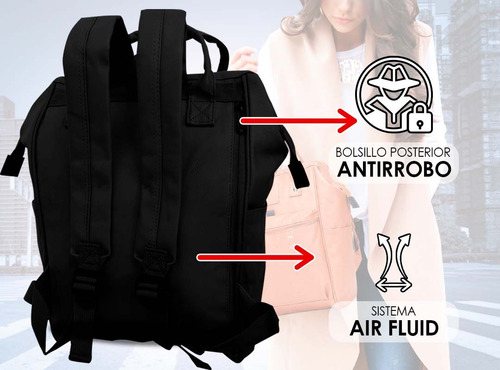 Imagen 6 de 10 de Cartera Mochila Everlast Mujer Anti-robo Espalda Urbana Lady