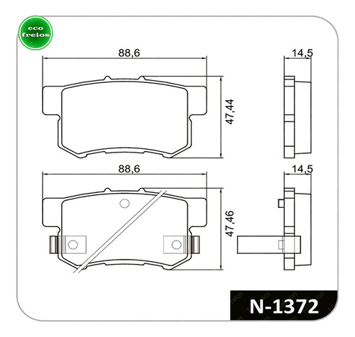 Pastilha Traseira Freio Honda Civic 1.7 16v 2001 - 2006