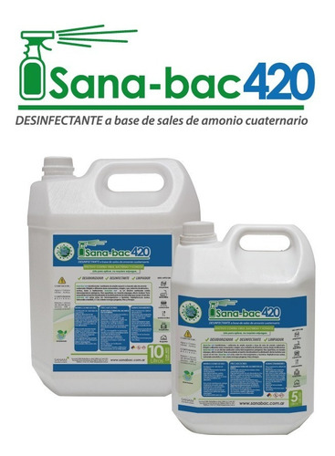 Imagen 1 de 5 de Amonio Cuaternario Desinfectante Máxima Concentración