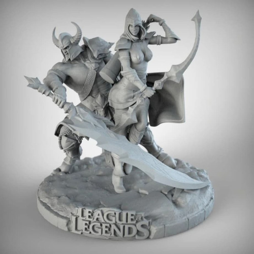 Archivo Stl Impresión 3d - League Of Legends - Ashe Diorama 