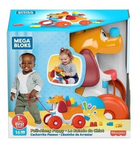 Perrito Paseos Mega Bloks Popo En Bloques 16 Pz Fisher Price
