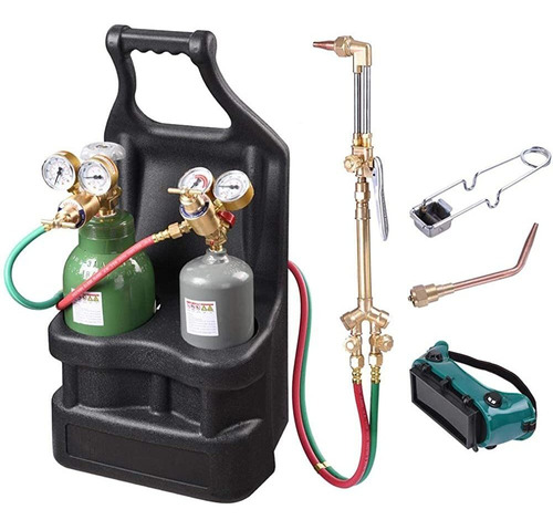 Yescom Dot Portable Weld Torch Tank Kit Twin Tote Oxygen Act
