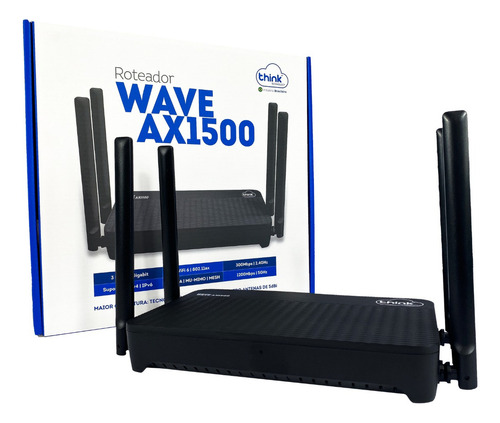 Roteador Wi-fi 6 Gigabit Think Wave Ax1500 Função Mesh