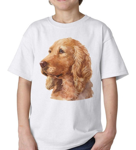 Remera De Niño Perro Cocker Pintura