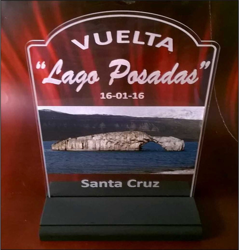 Imagen 2 de 3 de Trofeo Medalla Acrilico Carrera X 15 Cm Carrera Karting
