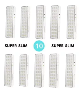Segurimax Super Slim 36004 kit 10 luz de emergência 30 leds cor branco