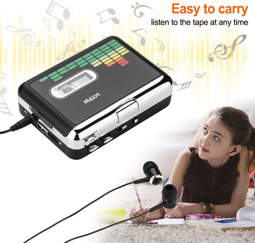 Conversor Mypin, Cassette A Mp3, Portátil, Con Audífonos