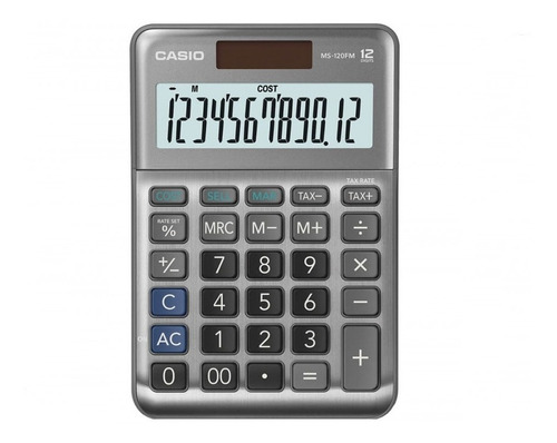 Calculadora Mini Escritorio Casio Display Ms-120fm Solar