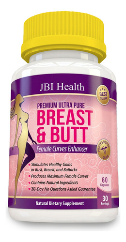 Pastilla Aumenta Agranda Glúteos Y Busto B&b X3 Premium Usa Neutro