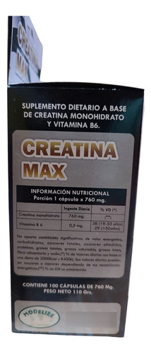 Capsulas De Creatina X 100 Unidades Neutro