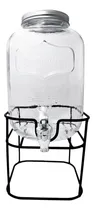 Comprar Dispensador De Bebidas Vitrolero Agua Vidrio Con Base Mason