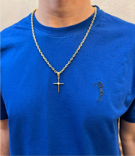 Pingente Cruz Trançada 9 Gramas Ouro 18k Cor Amarelo