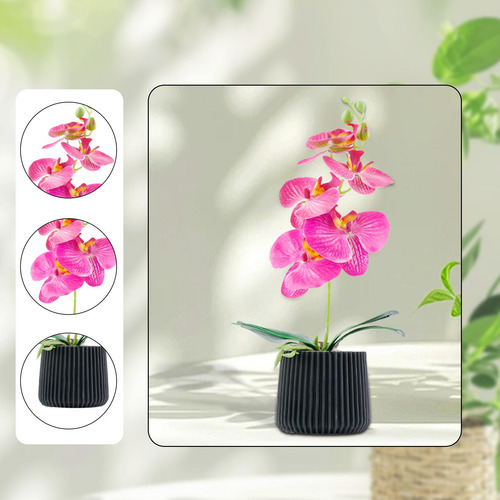 Planta Falsa De Vegetação De Flores Artificiais Em Vaso Para