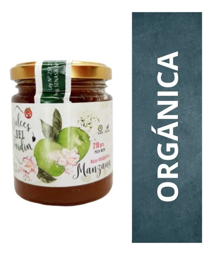 Mermelada Orgánica Dulces Del Jardín X 210 Gr - Manzana Dulces del Jardín Organico - Manzana - Frasco de vidrio - Unidad - 1 - 210 g