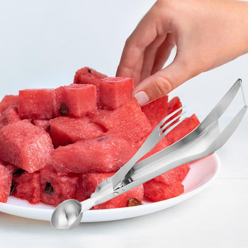 2 Watermelon Fork Spoon Cutter Kitchen Gadget For Camping